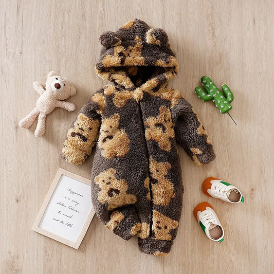 Teddy bear print jumpsuit