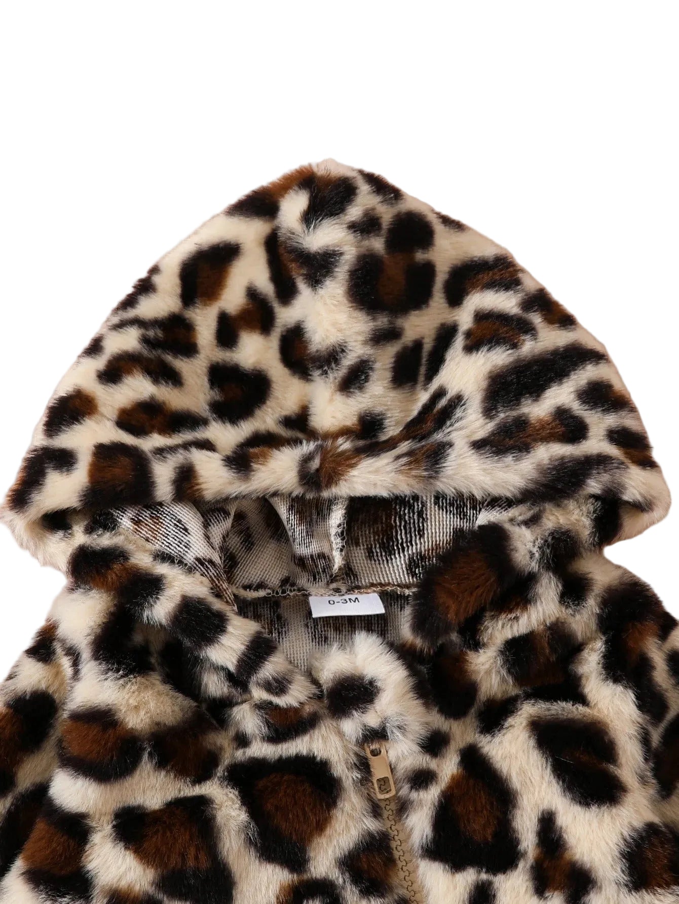 Baby leopard print hooded romper