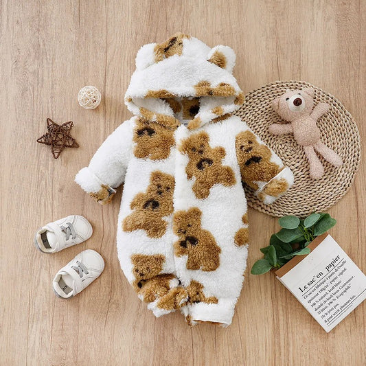 Teddy bear print jumpsuit